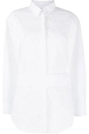 Fabiana Filippi Perforated belted-waist shirt