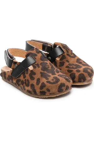 PèPè Leopard-print leather closed-toe sandals