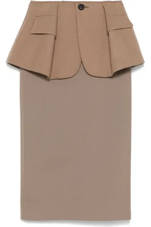 SACAI Peplum-waist skirt
