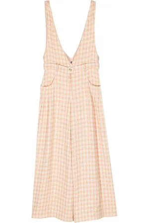 CHANEL 2023 houndstooth-print tweed jumpsuit