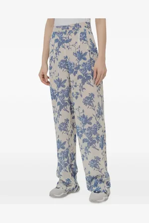 SEMICOUTURE Floral-print trousers