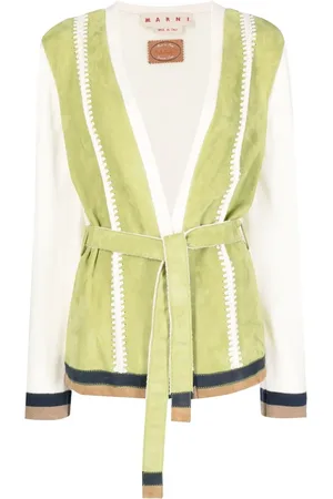 Marni Two-tone belted jacket
