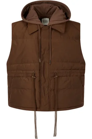 Studio Tomboy Detachable drawstring-hood down vest