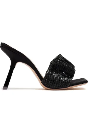 Sebastian Cher 95mm draped crystal-embellished mules