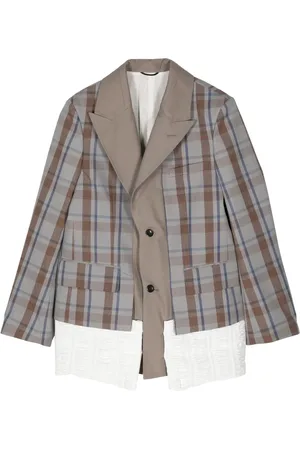 TOGA PULLA Panelled checked blazer