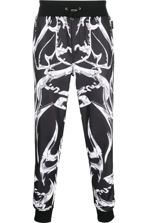 Philipp Plein Chrome abstract-pattern track pants