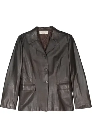 A.N.G.E.L.O. Vintage Cult Shoulder-pads leather blazer