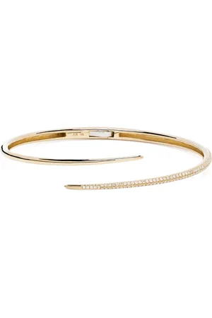 Adina Reyter 14kt yellow Thorn diamond cuff bracelet
