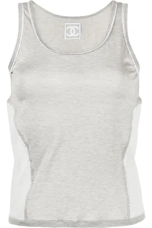 CHANEL 2004 Sports line panelled tank top