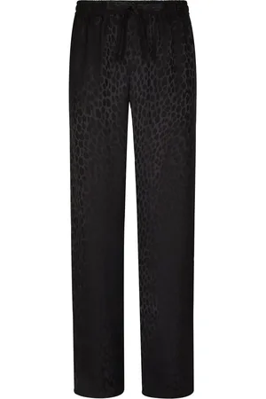 Dolce & Gabbana Ocelot-print jacquard silk track pants