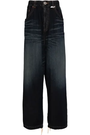 Maison Mihara Yasuhiro Logo-patch cotton jeans