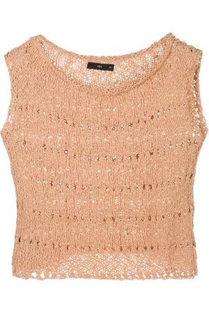 Voz Open knit crop top