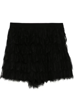 SHIATZY CHEN Sense of Ink Collection silk lace shorts