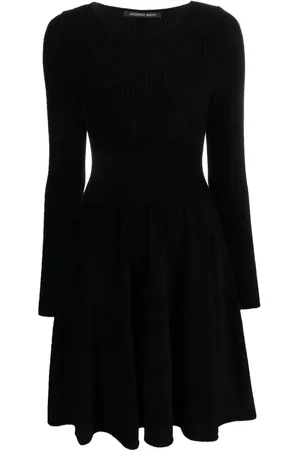 ANTONINO VALENTI Long-sleeve ribbed-knit dress