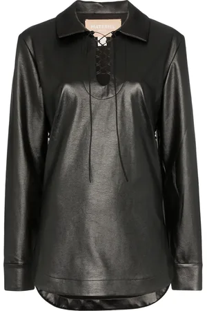 MATÉRIEL by Aleksandre Akhalkatsishvili Faux leather lace-up top