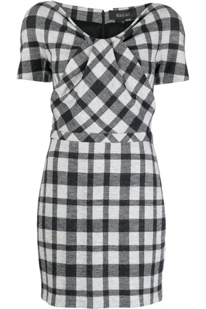 Gucci Check-print short-sleeve minidress