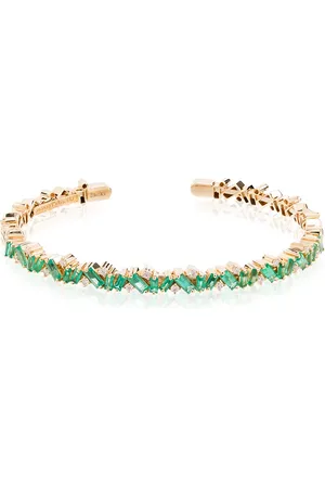 Suzanne Kalan 18kt yellow Fireworks emerald frenzy bracelet