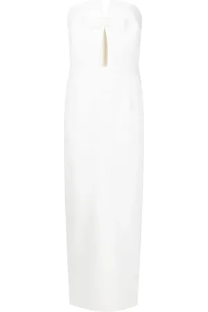 Ilkyaz Ozel Bow-detail strapless gown
