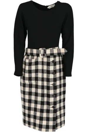 VALENTINO GARAVANI 1980s checked dress