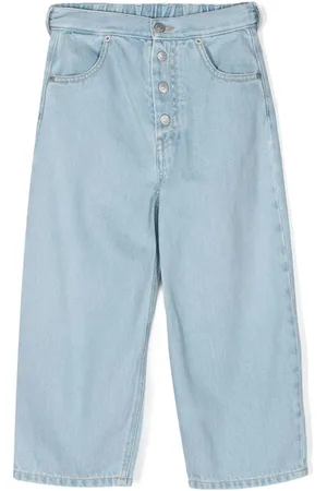 Maison Margiela Logo-patch wide-leg jeans