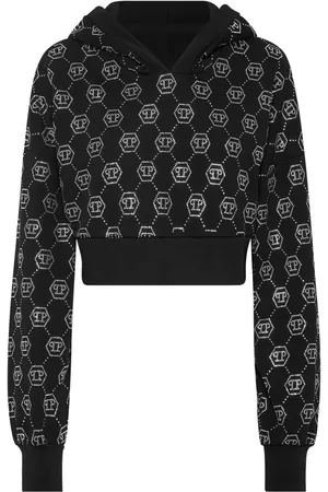 Philipp Plein Monogram cropped hoodie