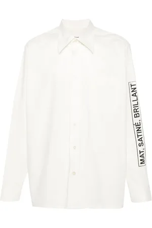 Maison Margiela Slogan-print poplin shirt