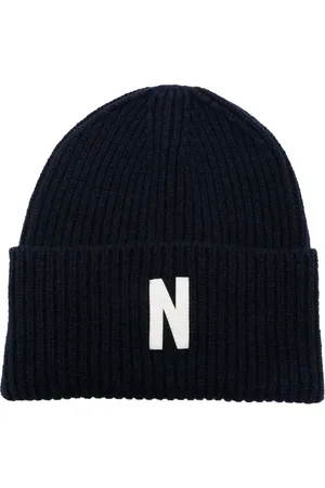 Norse projects Logo-embroidered wool beanie