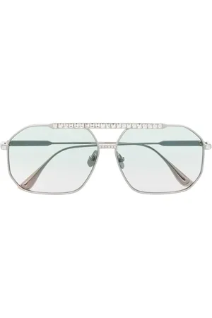 ANNA KARIN KARLSSON Crystal-embellished pilot-frame sunglasses