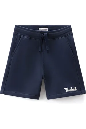 Woolrich Logo-embroidered cotton shorts