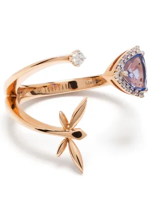 ANAPSARA 18kt rose gold Micro Trinity diamond and topaz ring