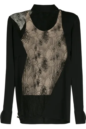 Gloria Coelho Lace crepe blouse