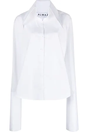 ALMAZ Split-detail poplin-cotton shirt