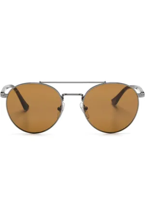 Persol Tortoiseshell-effect round-frame sunglasses