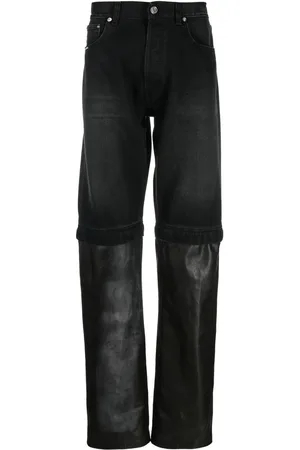 VTMNTS Bleach-panel straight-leg jeans