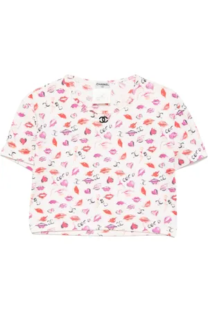 CHANEL 1995 Lipstick Cropped T-shirt Top