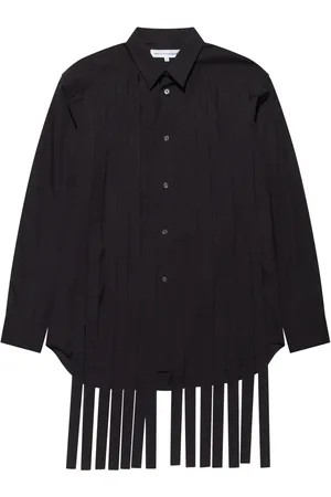 Comme des Garçons Fringed pleated cotton shirt