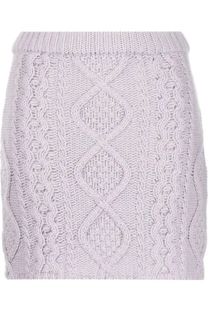 Rokh Cable-knit mid-ride skirt