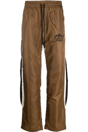 JUST DON Side-stripe track-pants