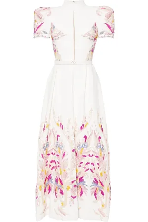 Saiid Kobeisy Bead-embellished crepe maxi dress