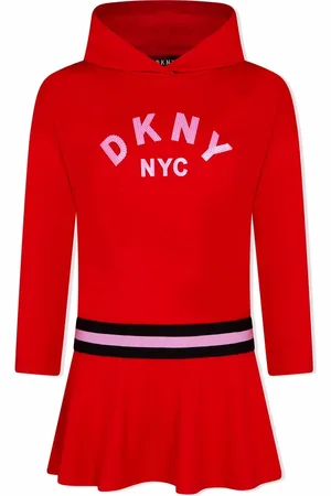 DKNY Sequined hooded dress