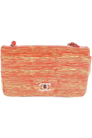 CHANEL Mini Classic Flap striped shoulder bag