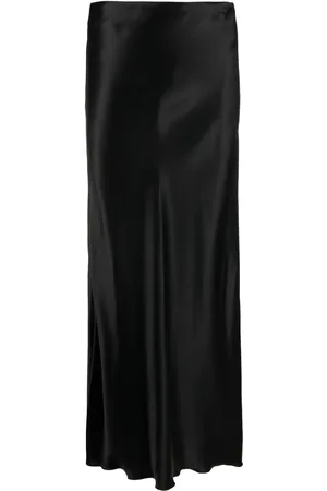 FORTE FORTE High-waisted satin midi skirt