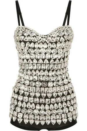 Dolce & Gabbana KIM DOLCE&GABBANA rhinestone-embellished bodysuit