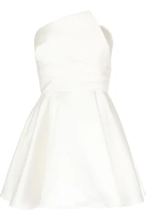 Amsale Asymmetrical draped bodice mini dress