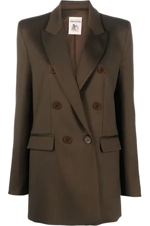 SEMICOUTURE Double-breasted wool-blend blazer