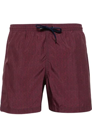 CANALI Geometric-pattern swim shorts