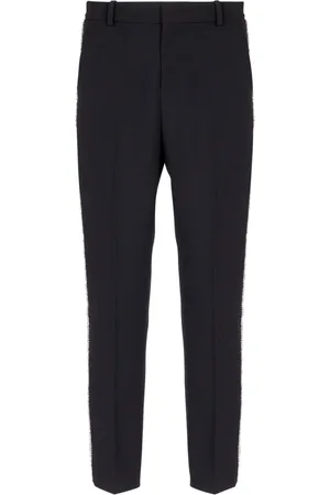 Balmain Embellished grain-de-poudre trousers