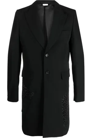 Comme des Garçons Mix-print single-breasted coat