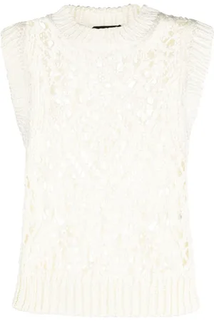 Tom Ford Open-knit sleeveless silk top