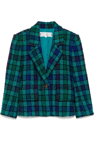 Saint Laurent 1990-2000 checked single-breasted jacket